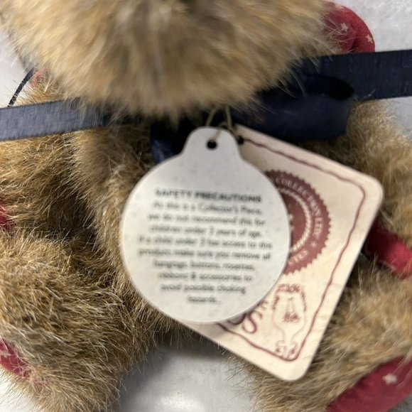 Boyds Bear The Archive Collection Patriotic Betsie 6” Jointed Teddy Bear Plush - Picture 3 of 7